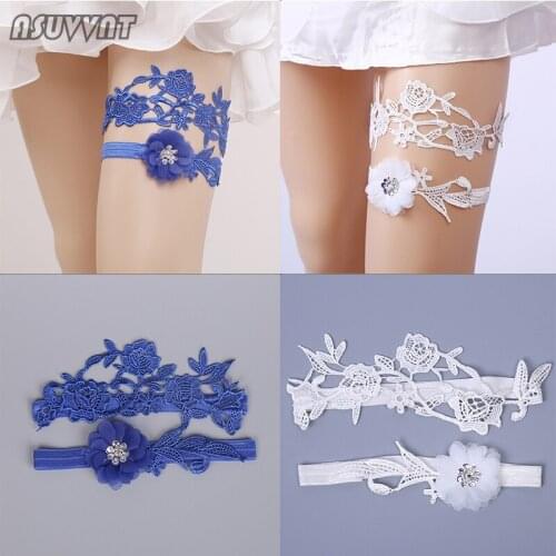 Fashion Wedding Garter Thigh Ring For Women Rhinestone Leg Ring Elastic Bridal Garter Sexy Lace Garters For Girl Party Dress Up