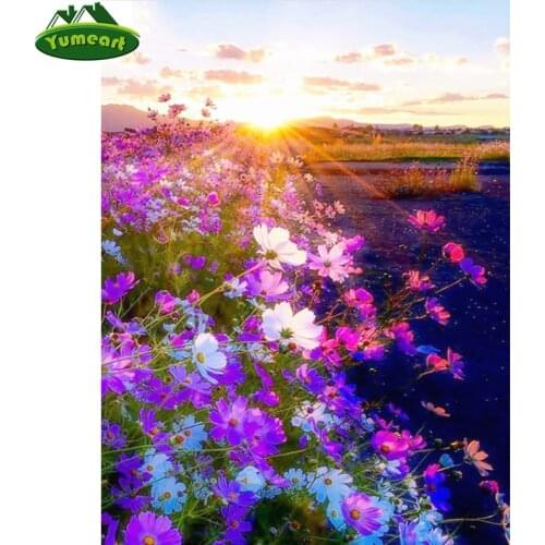 Full Square Diamond Painting by Number 5D Scenery Picture Of Rhinestone Diamond Embroidery Diamond Mosaic Flower Handmade Crafts