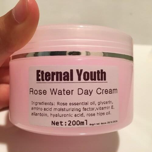 Rose Water Day Cream Moisturizing 200g Make Up Base Gel Skin Care Products OEM Free Shipping