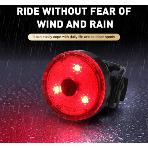 Mini LED Bicycle Tail Light Usb Chargeable Bike Rear Lights IPX4 Waterproof Safety Warning Cycling Light Helmet Outdoor Warning