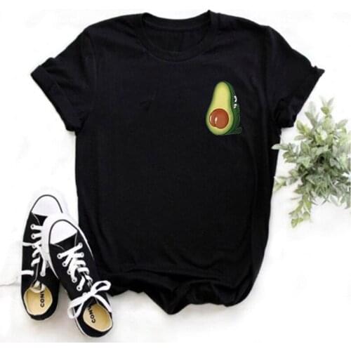 Mayos Womens Print T-shirt Fashion Tee Funny Avocado Frog Print Top Short Sleeve Top Girl Gift Top 2020 Polyester Fiber