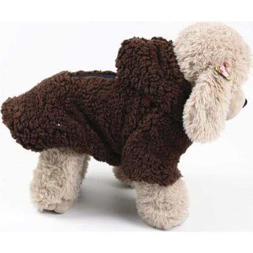 Winter Pet Dog Hoodie Clothes for Medium Large Dogs Warm Wool Pet Chihuahua Pug Hooded Coat Clothing Pet Puppy Dog Outfits