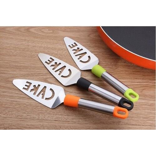 1PC Stainless Steel Serrated Edge Cheese Slicer Cake Server Blade Cutter Pie Pizza Steak Shovel Cake Spatula Baking Tool KX 271