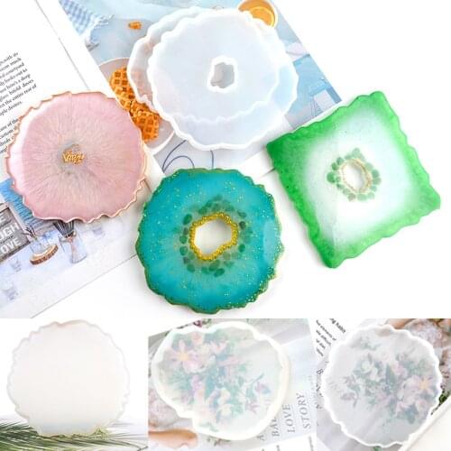 1PC Silicone Mold Resin Clear Mold Make Your Own Coaster Crystal Coaster Mold Home Decoration Craft Resin Art Supplies