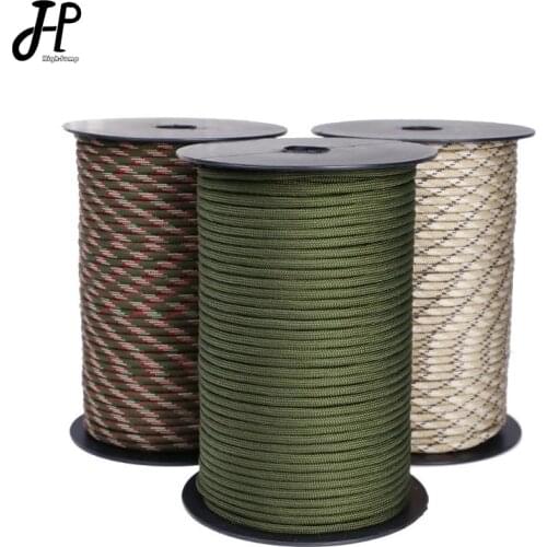 100M 550 Military Standard 9-Core Paracord Rope 4mm Parachute Cord Tent Lanyard Strap Outdoor Camping Hiking Survival Equipment