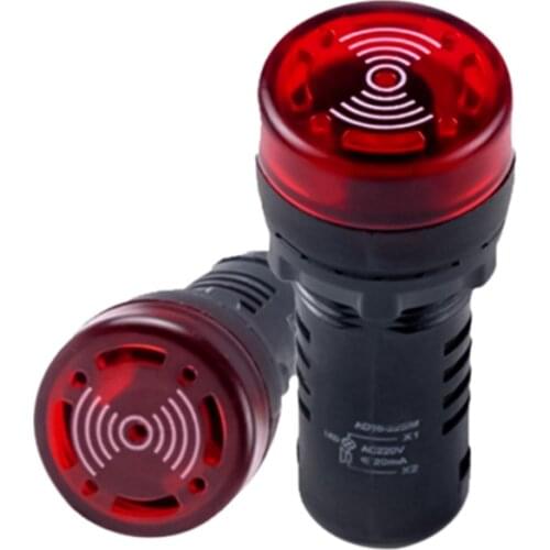 100pcs AD16-22sm 12V 24V 220V 380V Indicator light Flash buzzer