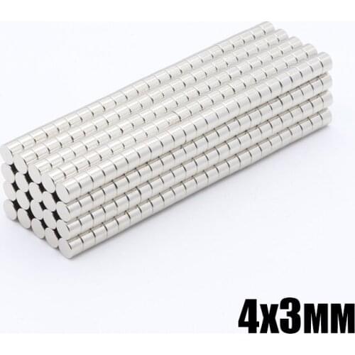 1000pcs 4x3 mm disc N35 magnet NdFeB magnets Dia 4mm x 3mm neodymium magnet 4*3 mm free delivery