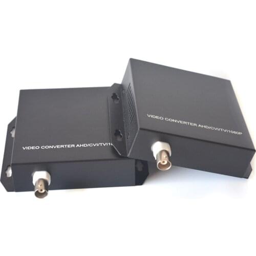 1080P HD TVI CVI AHD 1 Channel Video to Fiber Optic Media Converters RS485 - For 1080p 960p 720p CVI TVI AHD HD Video camera