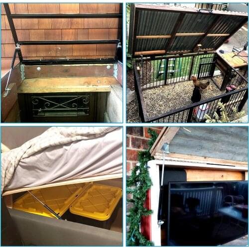 14.96inch/380mm Force 45Lbs/300N Pickup Truck Cap Tool Box Utility Box Lid Topper Camper Shell Gas Struts Lift Support Dampers