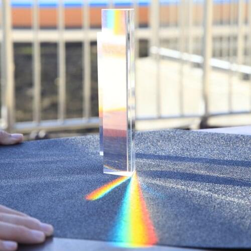 30*30*60MM Optical Glass Triangular Prism for Teaching Light Spectrum Rainbow Prism Triangular Prism
