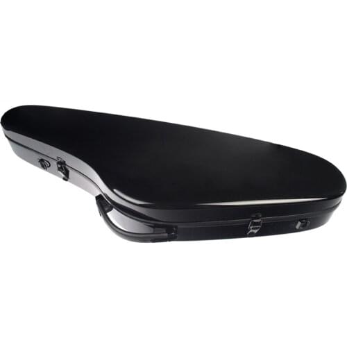 4/4 Full Size Violin Hard Case Basic Professional Triangular Shape Backpack, Super Light Suspension, Bright Black