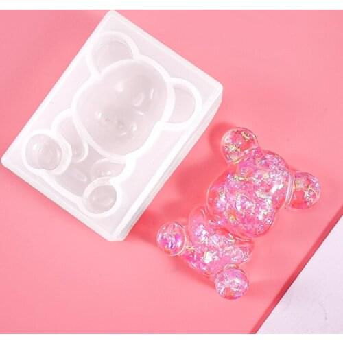 7 Pcs/Set Keychain Crystal Epoxy Resin Mold Pendant Silicone Mould