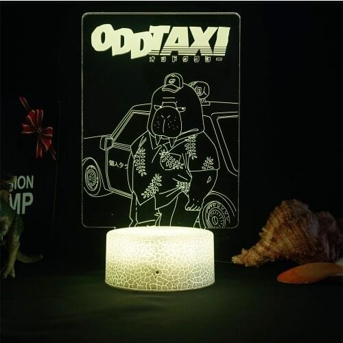 Manga ODD TAXI Shiho Ichimura Anime OT Lamp Manga 3d Light Led Lamp for Child Bedroom Decor Night Light Birthday Gift