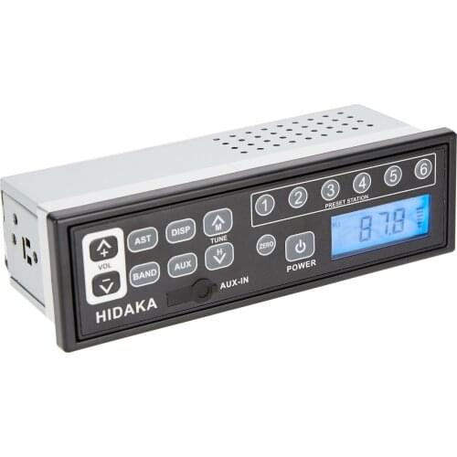 HIDAKA EXCAVATOR Radio Equipment 12V/24V 1Din with Real Time Clock AUX-IN LCD HI-M99 for Komastu Kobelco Sumitomo