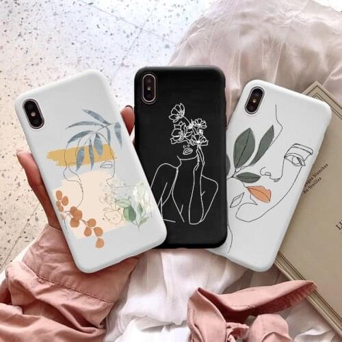 Abstract Art Line Fundas For iPhone 11 Case Soft TPU Cover For iPhone 12 11 12 mini Pro XS Max XR X 6 6S 7 8 Plus SE 2020 Cases