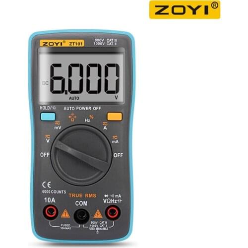 ZOYI ZT101 6000 Counts Digital Multimeter Profesional Capacitor Voltage Current