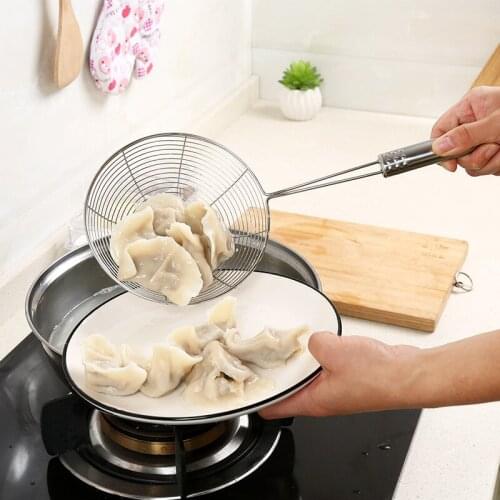 Stainless steel colander filter mesh spoon household kitchen noodle dumpling net