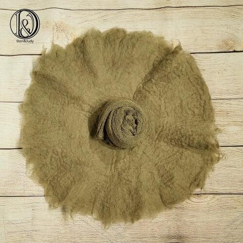 Don&Judy 2pcs/set 100% Wool Felt Fleece Blanket+ Wrap Super Soft Basket Filler Stuffer Newborn Baby Photography Props