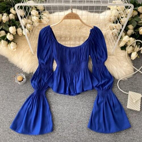 Голубые блузки Foamlina China At AliExpress