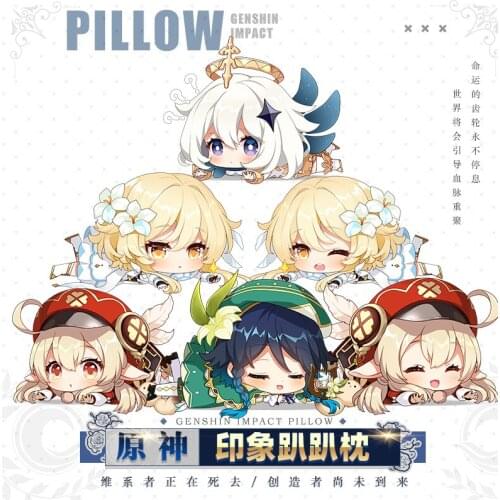 Game Genshin Impact Klee Lisa Player Paimon Jean Venti Cartoon Sofa Bed Stuff Cushion Cute Plush Doll Toy Throw Pillow Gift Prop