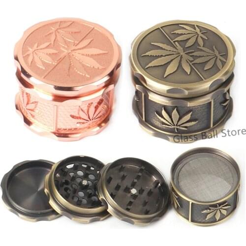 Tobacco Grinder 60mm Spice Grass Weed Tobacco Smoke Grinders For Smoking Accessories 4 Layer Zinc Alloy Weed Accessories 1PC