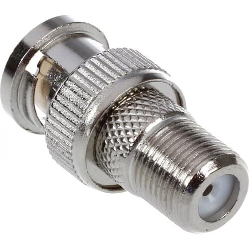 Quality BNC Male Plug to F Type Female Jack TV Adapter RF Coax Connector 2 Pcs