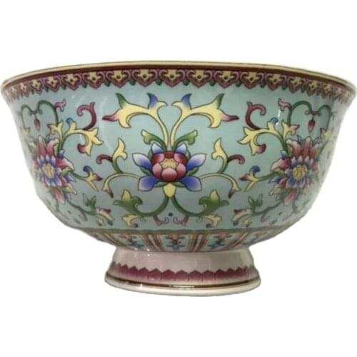 Chinese Old Porcelain Pastel Painting Flower Patterns Bowl