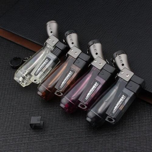 High Capacity Compact Butane Jet Turbo Torch Lighter 1300'C Lighter Petrol Lighter No Gas Random Color