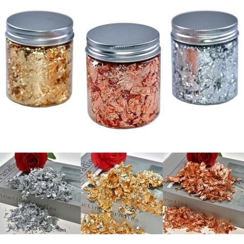 Boxed Imitation Gold/Sliver/Copper Foil Art Craft Paper Leaf Leaves Sheets Bulk Foil Paper Gilding DIY Nail Flake паталь Art Dec