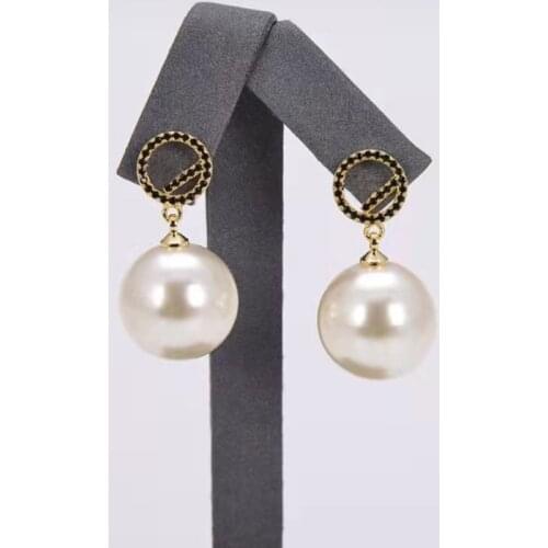 Fashion Pearl Jewelry For Women Gold Color Freshwater Pear Earrings Tassel Pearl Design Wedding Party Earrings