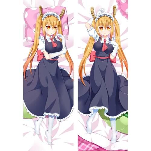 Hot Japanese Anime Miss Kobayashis Dragon Maid Kanna Kamui Tohru Hugging Body Pillow Cover Dakimakura Case