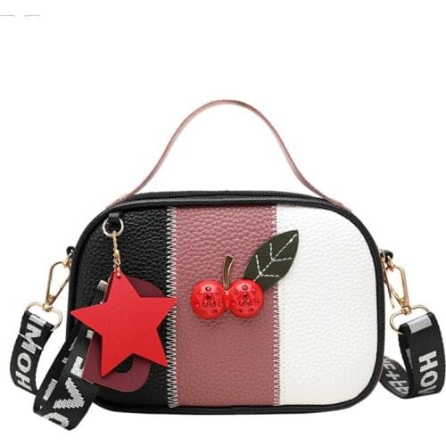 New Luxury Strap Small Female Bags Shoulder Messenger Bag Womens Famous Brand Handbag Girls Cherry Design Bags 2020 Crossbody