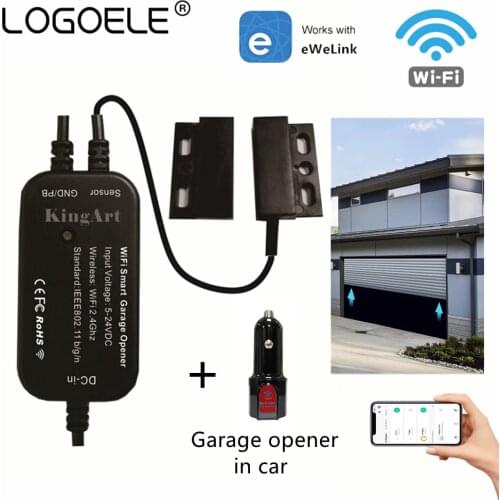 EWelink WiFi Garage Door Switch Car Opener Smart Gate Door Controllor Works With Alexa Assistant Google Home Smart Life