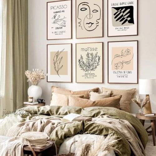 Retro Picasso Canvas Posters Wall Art Painting Matisse Abstract Plant Print Pictures For Modern Living Room Unique Home Decor