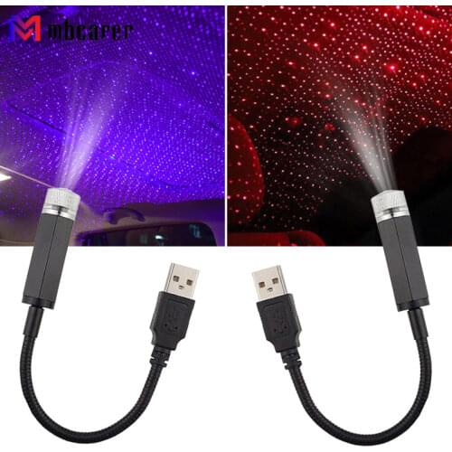 Car Roof Projection Light Galaxy Atmosphere Light Car Ceiling LED Lights Interior Star Night Lights Portable USB Car Accessories