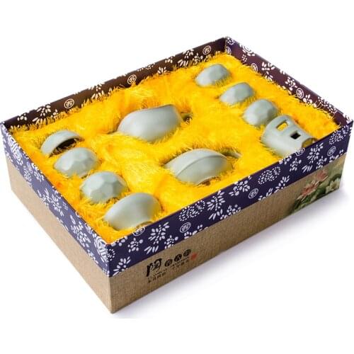 Ru kiln Tea Sets With Exquisite Gift Box For Friends/Parents Chinese Kungfu Tea Service Teacups Drinkware Tea Tools B026