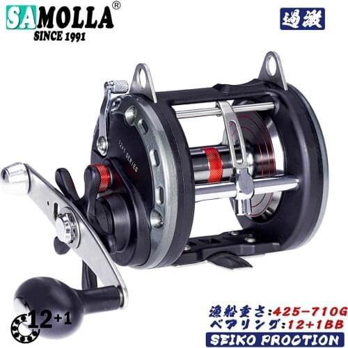 Jigging Fishing Reel Max Drag 28kg Drum Reel Carp Right Hand Pesca Baitcasting Reel High Gear Ratio Sea Moulinet Peche En Mer