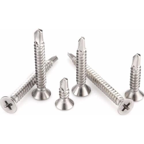 M4.2 M4.8 13/16/--50mm Roofing Screws Tapping Screw Self Drilling Sheet Metal Hex Washer Head Screws Stainless Steel 25pcs