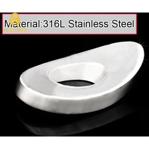 Sex Training The Latest Design 316L Stainless Steel Penis Ring Male Chastity Device Tongue Shaped Cock Ring Adult Sex Toy A265