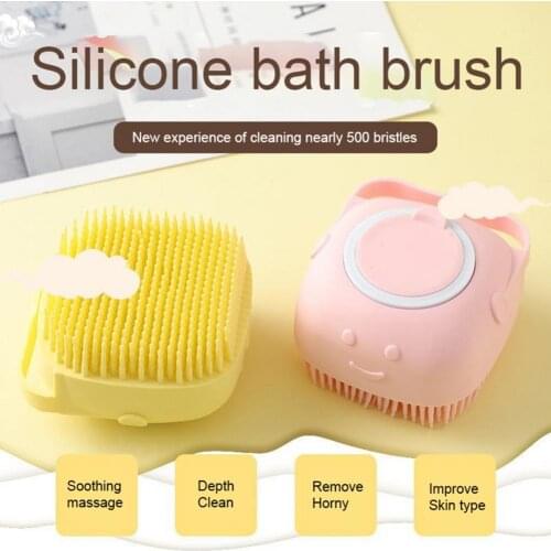 Bath Brush Cute Magic Silicone Brushes Bath Towels Body Brush Bath Belt Exfoliating Wash Skin Household Clean Shower Brushes