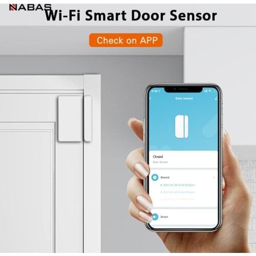 NABAS Tuya Smart WiFi Door Sensor Door Open / Closed Detectors WiFi APP Notification Alert Alarm Smart Home
