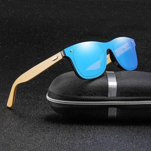 Square Bamboo Wooden Sunglasses for Men Vintage Women Luxury Brand Designer Retro Goggles Male UV400 Shades for Male Fashion