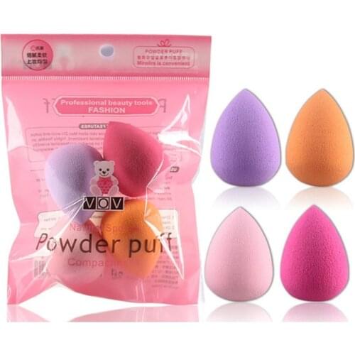 Makeup Sponge 4PCS/Pack Makeup Beauty Foundation Buffer Puff Set Dry And Wet Sponge Powder Puff for Face Liquid Foundation Cream