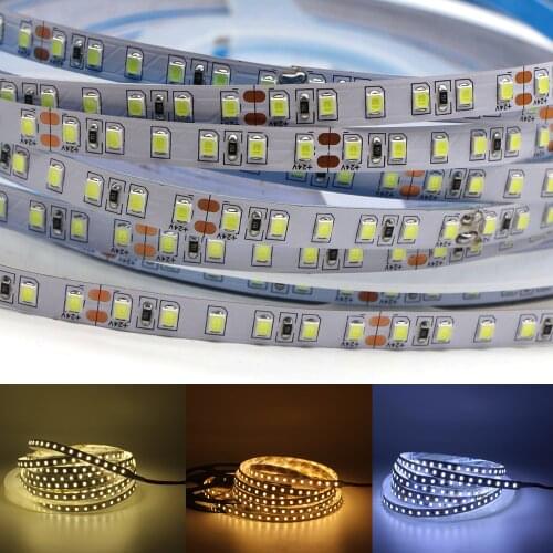 DC 12V 24V 48V LED Strip 5m 10m 15m 20m 30m 60m 2835 Flexible Tape Light Ribbon 120Led/M String lamp Warm White for Home Decor