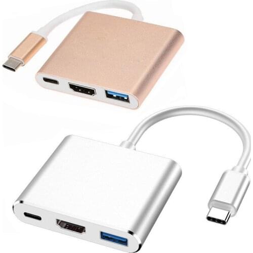 USB C Hub Mini USB Splitter Type C to PD Fast Charging HDMI and 3.0 Port for MacBook Laptop Notebook Smartphone Thinkpad