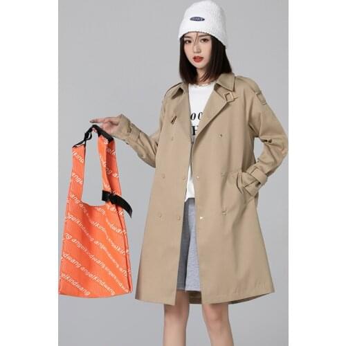 High end windbreaker womens middle long 2021 is British style coats in spring autumn are