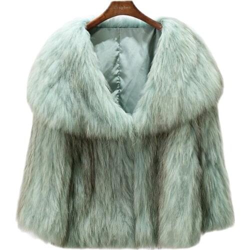 High Quality Natural Raccoon Fur Knitted Coat Womens Long Sleeve Winter Warm Genuine Fur Coats Jackets