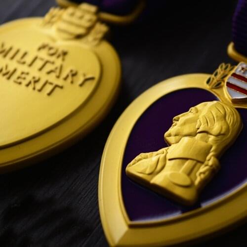 Top Quality American USA army purple heart Military Medal chest badge cllection chest medals with ribbon box Decoration
