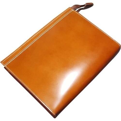 Jiangxin Japan horse hip skin men clutch bags Handmade horse leather men envelope bag Hand caught Female hand bag custom