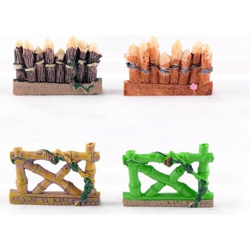Fence Miniatura Dollhouse Garden Home Mini Bonsai Decoration Miniature Craft Ornament Micro DIY Cake Decor